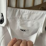 Anthropologie ASKK NY Laxy Jack White Overalls Wide Leg Size 0 NWT Black Photo 4