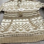 Forever 21 Tan & White Fair Isle Chunky Open Knit Long Sleeve Hoodie Size S Photo 7