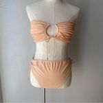 Aanoukis Swimwear Mykonos Strapless Bikini in Nude Tan Size L Photo 2