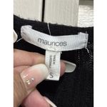 Maurice's Black Short Puff Sleeve Sweetheart Neck Size Small Ruffle Soft Photo 2