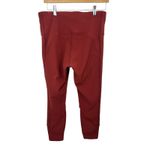 Lululemon Athletica Women's Daily Lineup 7/8 Red Ribbed 12 Legging Tight Gym Photo 2