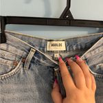 aritizia brand agolde light wash denim shorts size 27 Photo 3