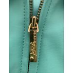 Black Rivet  Women's Mint Green Faux Leather Zip Up Jacket Coat Size L Photo 2