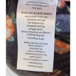 LuLaRoe  Amber Floral Hoodie Black White Striped Raglan Sleeves Medium Photo 10