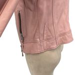 Dylan Gray Leather‎ Moto Jacket Blush Pink Zip Front Size XS Photo 8