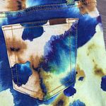 joe's jeans NWOT  Supernova Yellow Blue Tie Dye Cut Off Stretch Jean Shorts 25‎ Photo 3