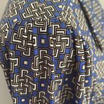 Laundry by Shelli Segal Laundry Nylon/Spandex Knit Blue/Tan Geometric Print Wrap Dress sz S Photo 3