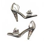 Jeffrey Campbell  Women's Heels Shoes Size 10 Silver Rhinestone Special Occasion Photo 2