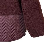 Athleta Women Maroon Snap Button Zip Pockets Sherpa Sweatshirt Jacket Size XS Photo 13