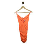 Tiger Mist Tie Front Ruched Bodycon Mini Dress in Orange Size XS Photo 7