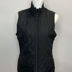 Lee Riders Vest Womens Small Black Quilted Flannel Lined Classic Preppy Photo 1