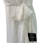 Lulus White Captivated Beauty Satin Ruffle Dress Bridal Wedding size S NEW Tags Photo 7