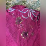 Vintage A Calico Creation hand painted garden pink denim blazer, size medium Photo 12