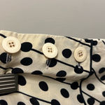 ✨Studio M 100% Silk Cream/Black Sz Medium Skirt✨ Black Photo 7