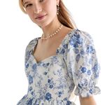 Francesca's Audrey Parks + Francesca’s Stacia Floral Babydoll Mini Dress - Large Photo 7