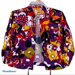 Ruby Rd. 10 womens collarless linen button jacket Purple Photo 0