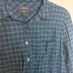 J.Crew  Navy Blue Plaid Boy Shirt Photo 4