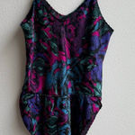 Vintage Lindsey Roscoe Made In USA Farr West Abstract Bodysuits Size Medium Blue Photo 0