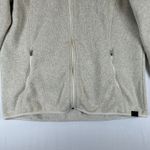 LL Bean Women's Oatmeal Fleece Full Zip Up Jacket Size XL Regular White Photo 6