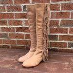Sam Edelman Josephine Fringe Western Tan Knee High Boots Photo 2