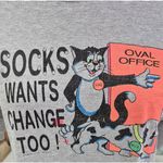 VTG 90s political Clinton t shirt USA 1993 Socks The Cat Single Stitch Unisex M Gray Size M Photo 1