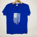 Gildan Kansas City Royals Blue T Shirt American Flag US Large Photo 4