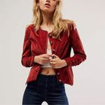 Free People NWT Becky Jacket in garnet grotto color size small Photo 4