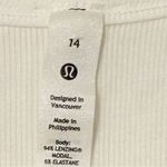 Lululemon Plus Size 14 Hold Tight Cropped Tank Top Soft Ribbed White Photo 2