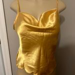 Gold yellow satin tank cameo New with tags Size M Photo 2