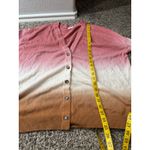 J Jill Womens Ombre Button Up Cardigan Sz XL Pink White Black Preppy Photo 5