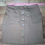 J.Jill women Tan Brown Knit Short mini Skirt S PETITE button front Photo 5