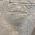 Loft Julie Skinny Pants Textured Jacquard White Cropped Women Size 14 Bridal Photo 5