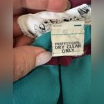 Victor Costa 70’s Turquoise Long Sleeve Pleated Dress Size 12 Blue Photo 10