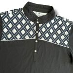 Daily Sports Golf Polo Shirt Women’s XL Black White Geometric Print Short Sleeve Photo 8