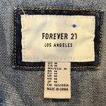 Forever 21  Blue Jean Jacket Racing Stripes Medium Photo 3