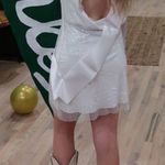 12th Tribe Anna White Rhinestone Mesh Mini Dress Photo 2