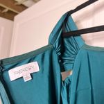 Faeriesty Teal Off the Shoulder High Slit Evening Gown Blue Photo 9