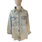 Silver Jeans Co. Women's Denim Jacket (Shacket), Medium, Washed Blue, NWT Photo 2