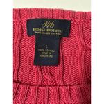 Brooks Brothers  346 Pink Cable Knit 100% Mercerized Cotton Sweater Womens Large Photo 8