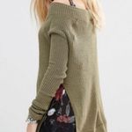 Free People  Kate Thermal Long Sleeved Top: Olive Army Camo Green Photo 6