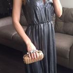 BCBGeneration BCBG Gun metal metalic pleated maxi dress. Xs Photo 0