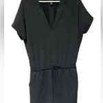 Athleta  Balance Romper Shorts Black One Piece Short Sleeve Photo 0