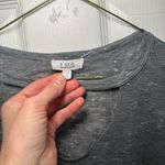 LNA  Cut Out V-Neck Grey T-Shirt Photo 2