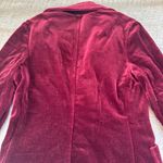 Red Velvet Blazer Jacket Vintage Chic Classic Holiday Christmas Size Small Photo 11