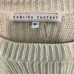 English Factory  Cream Sweater with Black Fringe Photo 2