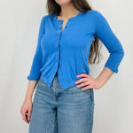 Kate Spade new york silk cotton blend somerset bow sleeve button down cardigan Photo 2