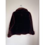 Vintage 40s 50s Mouton Fur Coat Jacket Dark Brown Photo 4