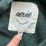 Aerie  The Chill Cozy Terry Cloth NIlICE Oversized Slouchy Sweatshirt Green S Photo 3