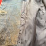 Sundance Vintage  Leather Trench Coat Jacket Lined Double Breasted Size Medium Photo 10