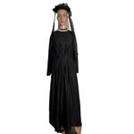 1900 Edwardian Black Mourning Dress Set w/ Brooch, Hat & Underskirt XS Photo 1